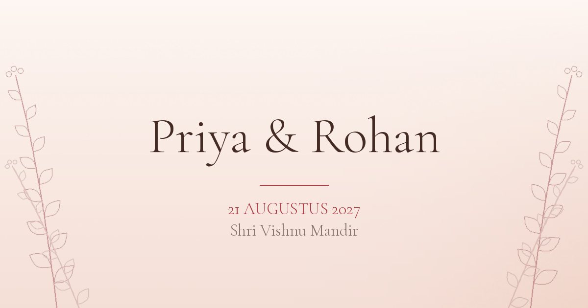 Hindustani wedding van Priya & Rohan