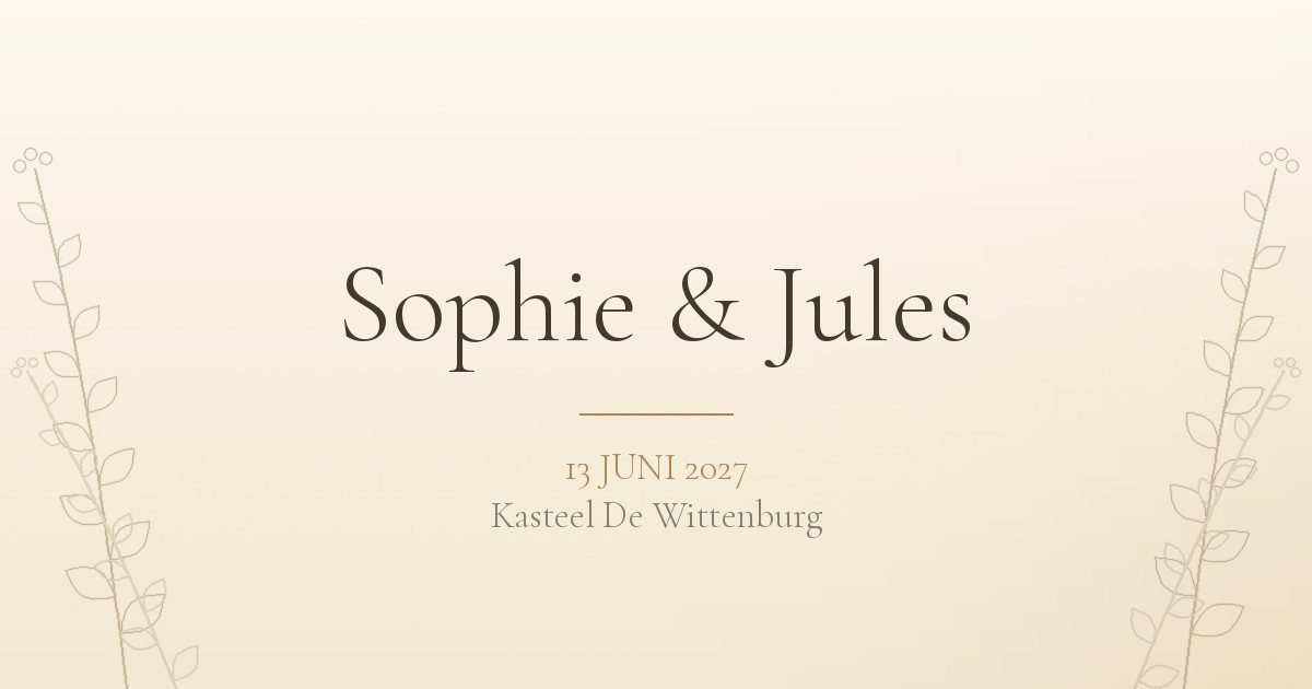 Wedding van Sophie & Jules